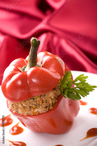 Delicious stuffed pepper photo