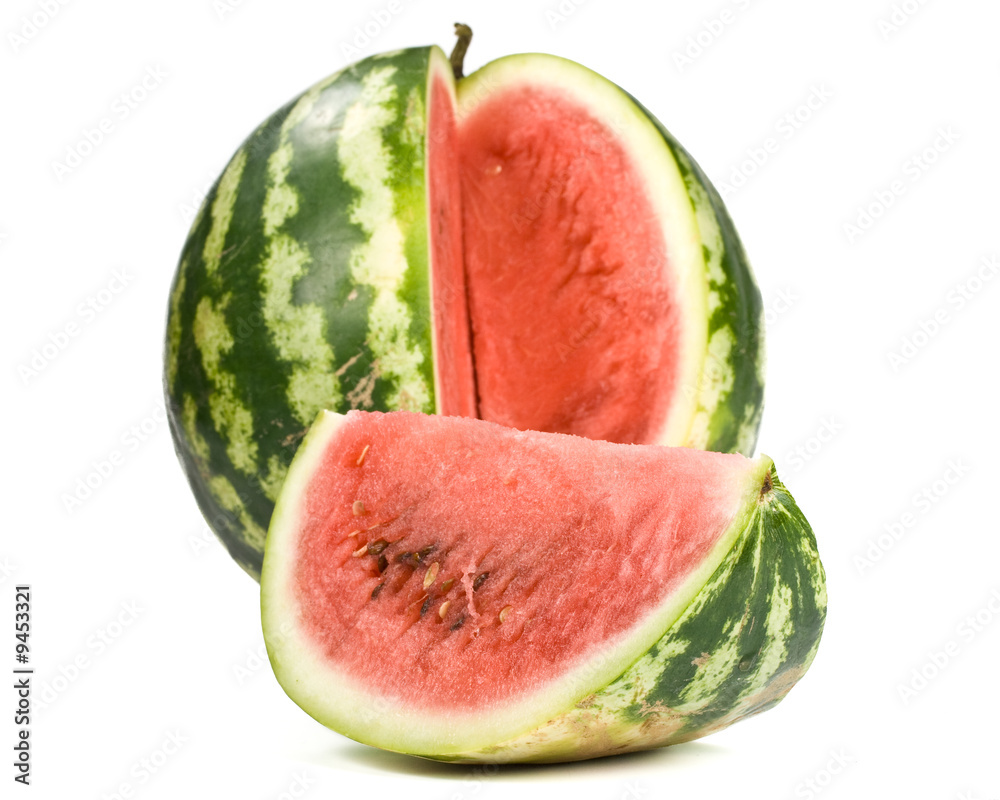 Fresh appetizing water-melon on a white background