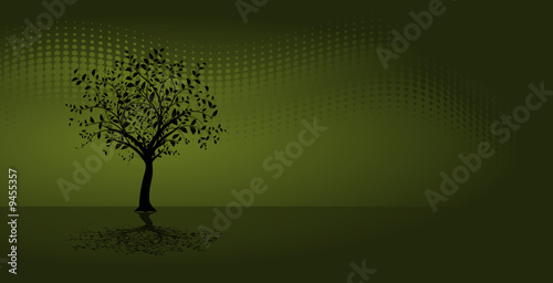vecteur série, silhouette d'un jeune arbre - young vector tree