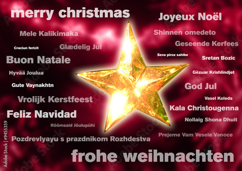 frohe weihnachten multilingual photo