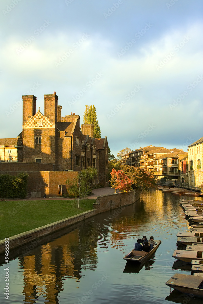 A scene from the river Cam. Cambridge, UK