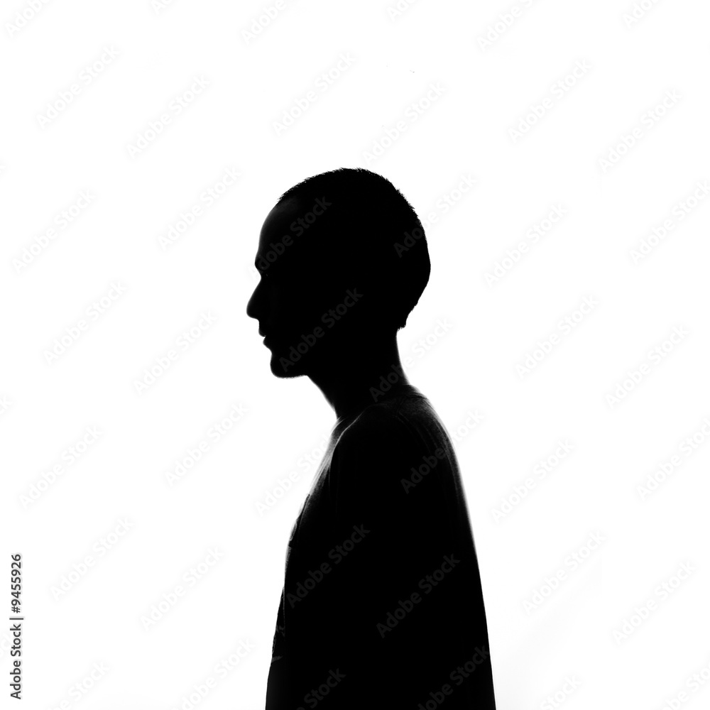 Portrait of a young man isolated over white background