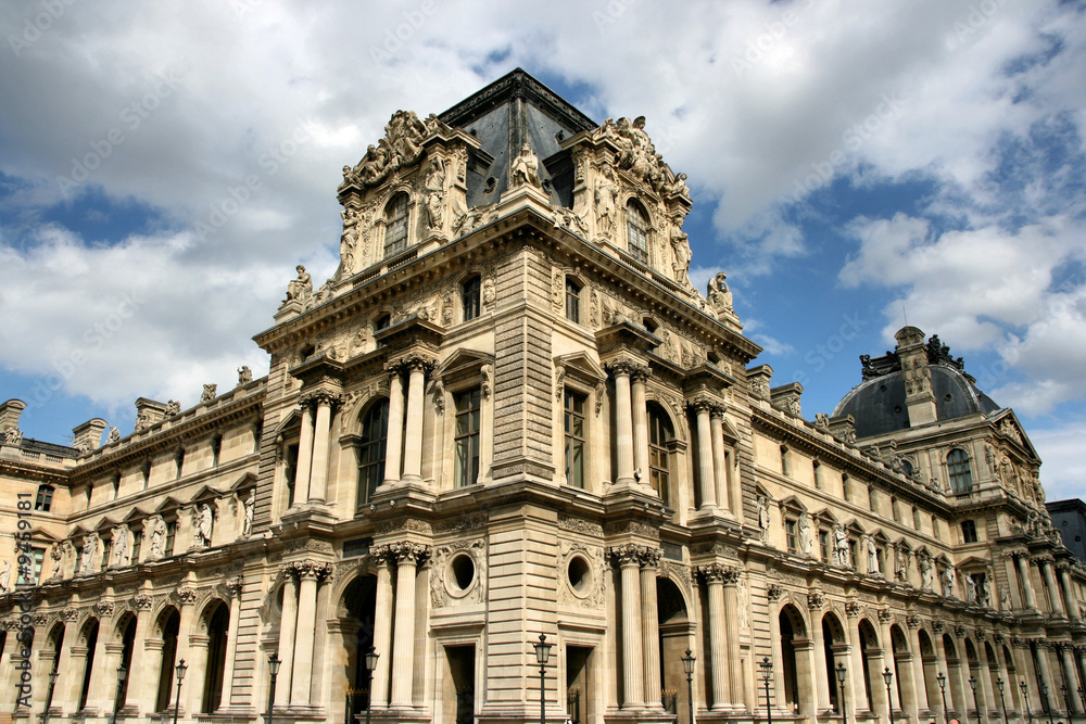 Louvre - former royal palace, now museum. Paris, France.