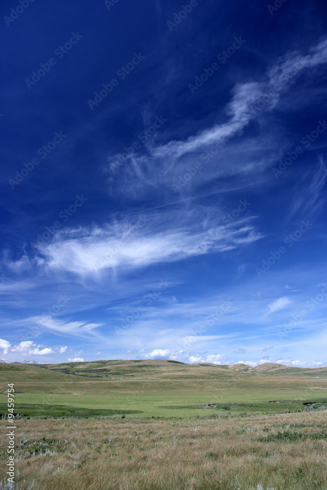 Rural fields landscape with fantastic white clouds, blue sky. Rural fields landscape with fantastic white clouds, blue sky.