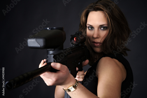 Shooting a paintball marker