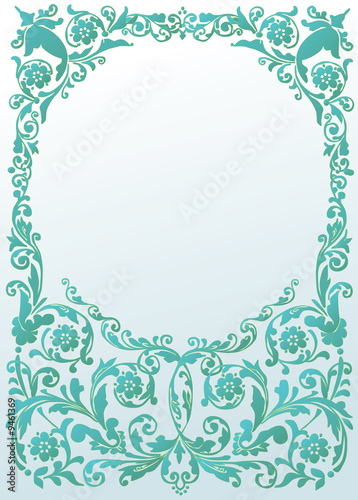 light blue frame decoration