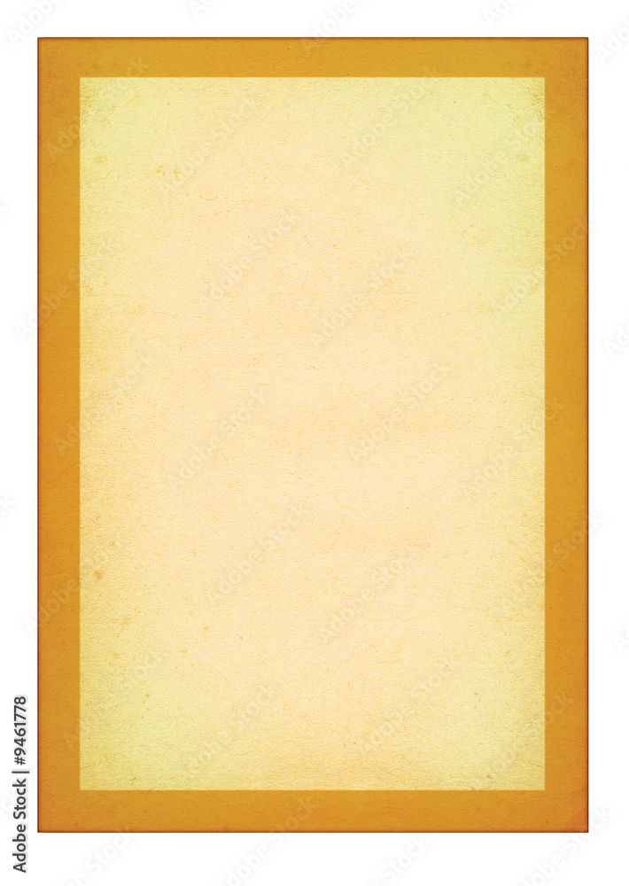 simple old paper page isolated on white background