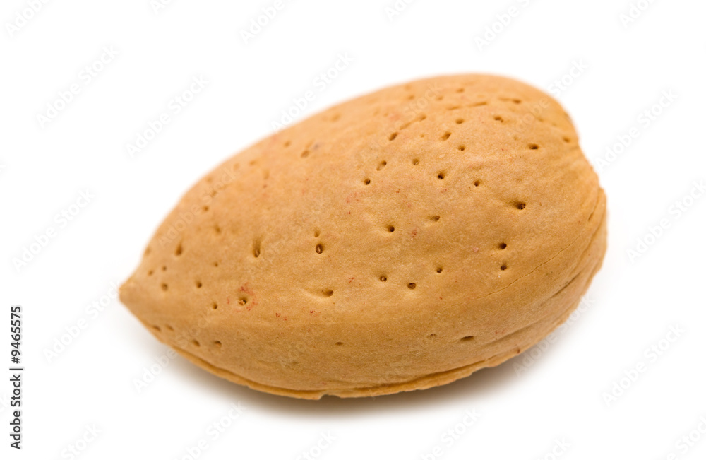 Almond on white background Almond on white background