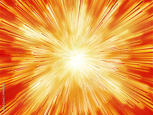 Central bursting explosion of dynamic lines of light