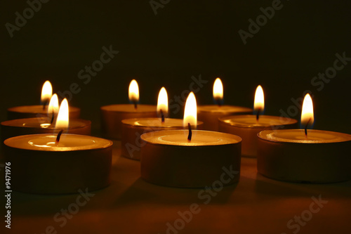 Candles in darkness