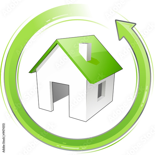 Concept maison recyclage
