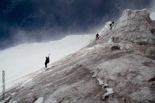 climbers on the descent