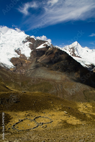 ancient ruins in the codillera blanca photo