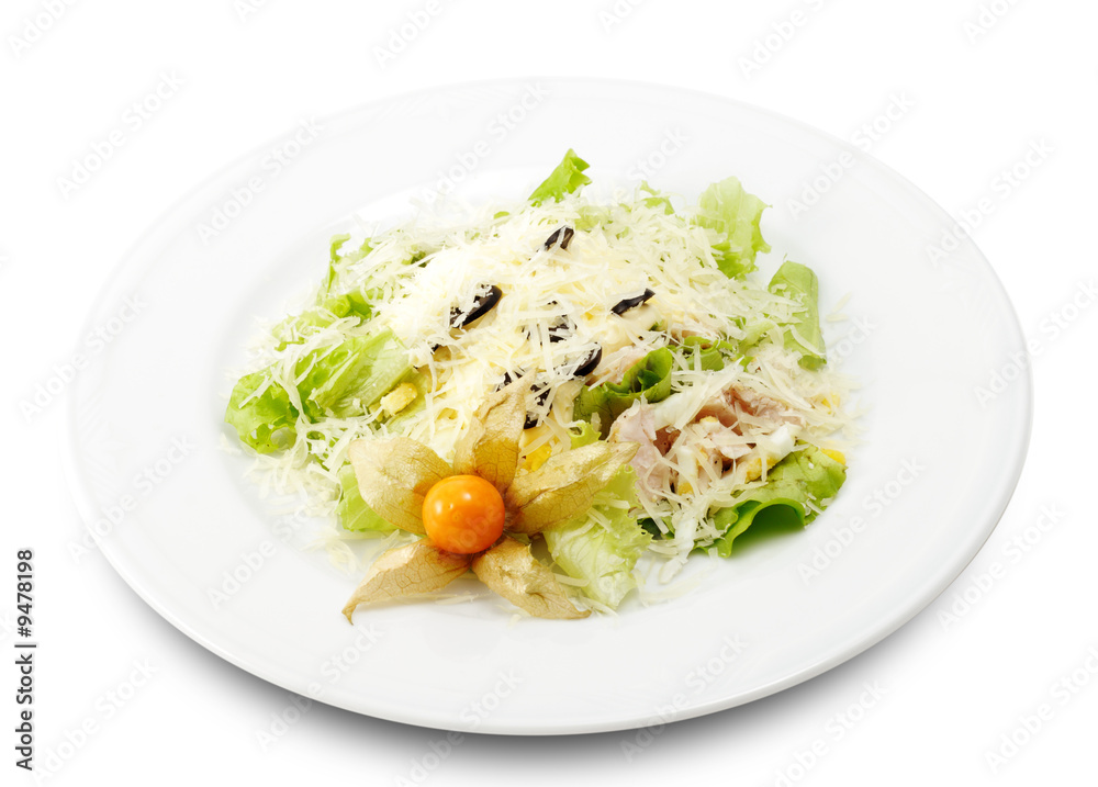 Caesar Salad Isolated on White Background Caesar Salad Isolated on White Background