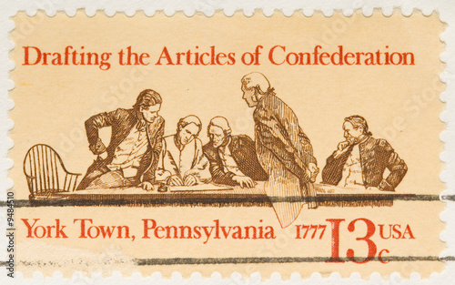 This is a Vintage 1977 Stamp  Drafting Confederation photo