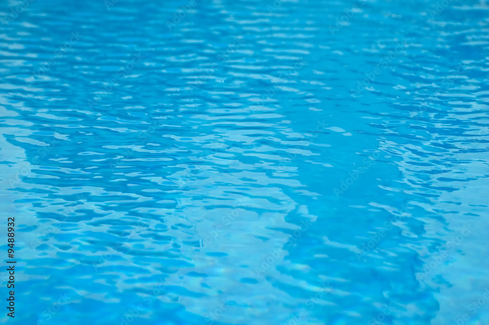 Blue water in pool Blue water in pool