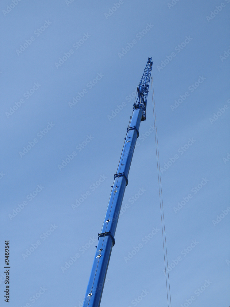 blue construction crane blue construction crane