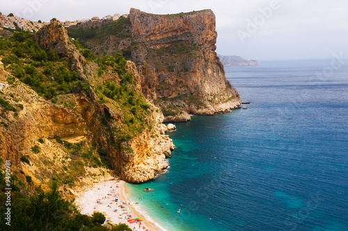 Beautiful beach in mountains photo