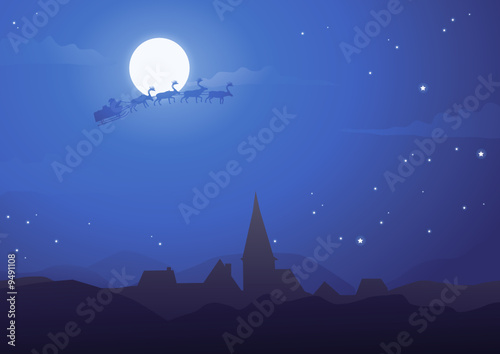 Nuit de Noël et passage du père Noël