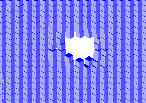 hole in the wall of cubes