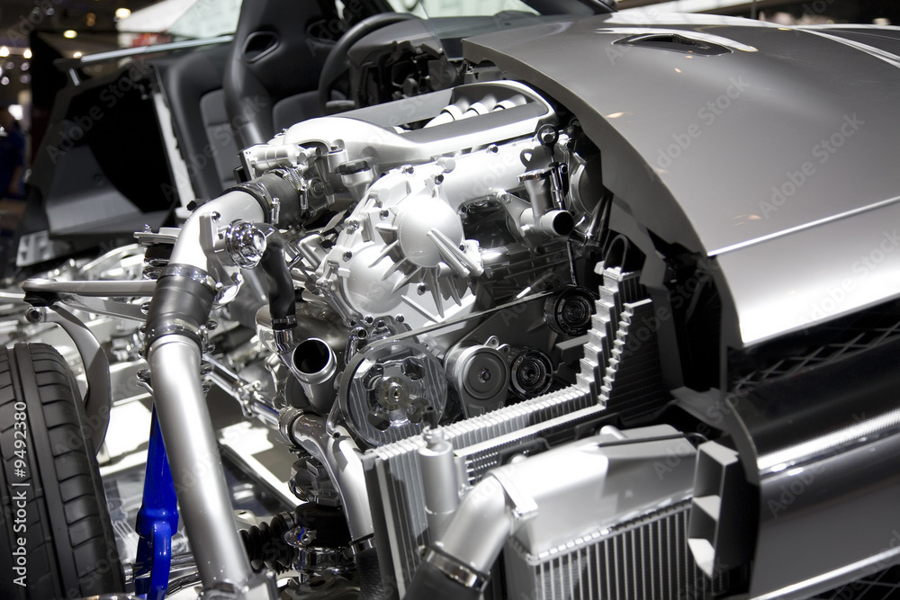 Car And Engine. Inside View. Car And Engine. Inside View.