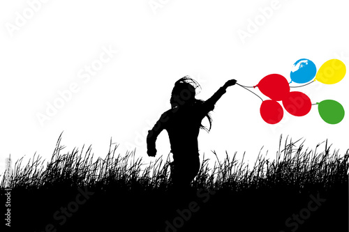 Kind mit Luftballons