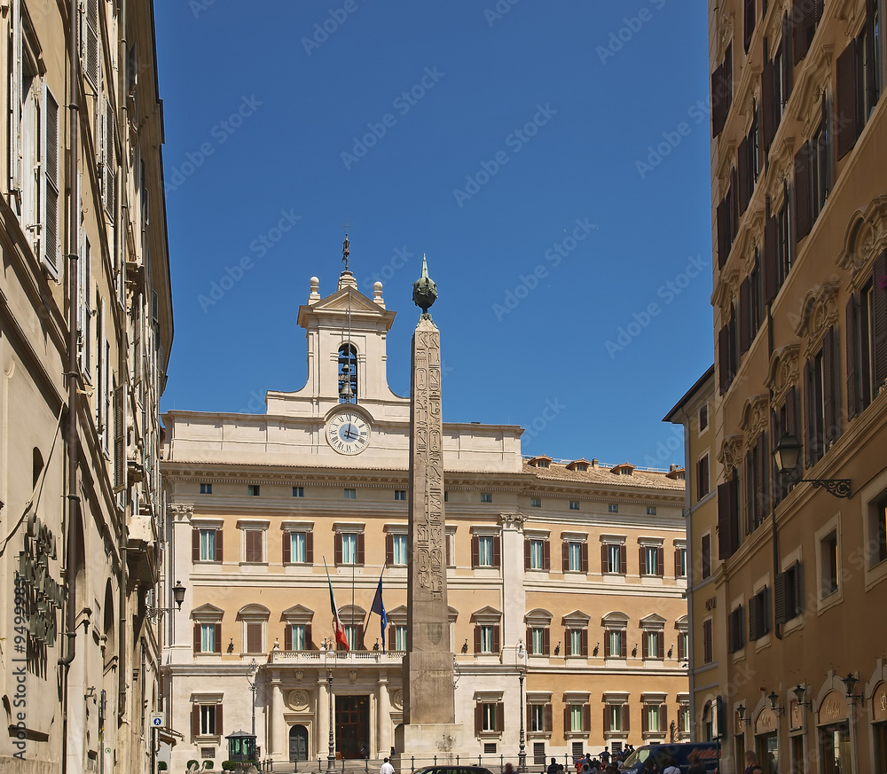 bestimmungsort rom, obelisk, piazza montecitorio