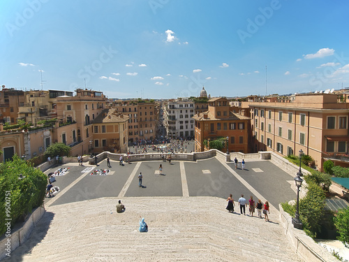 strassen von rom, blick von der spanische treppe