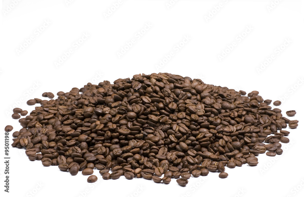 Coffee beans on white background suitable for background Coffee beans on white background suitable for background