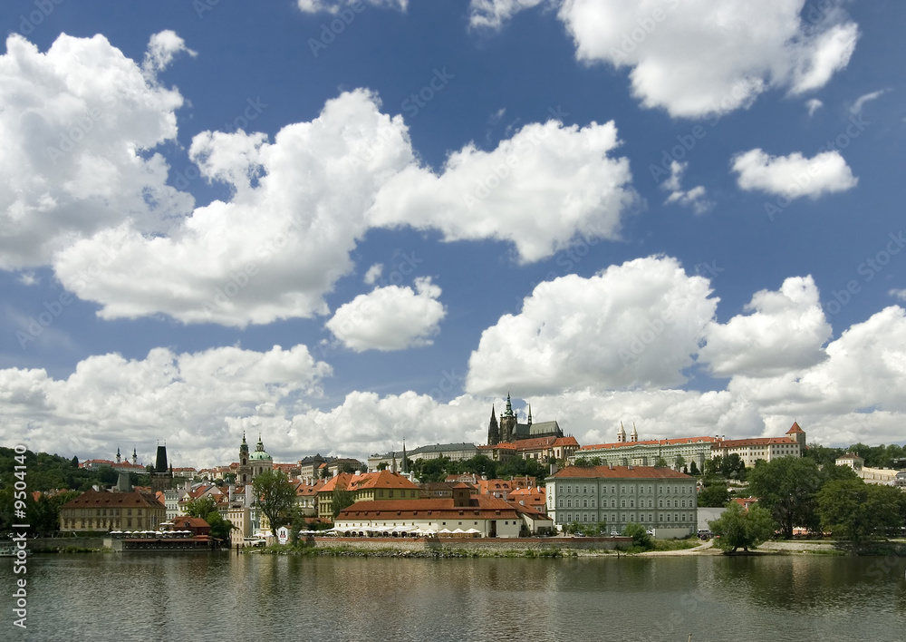 summer view to Prague castle