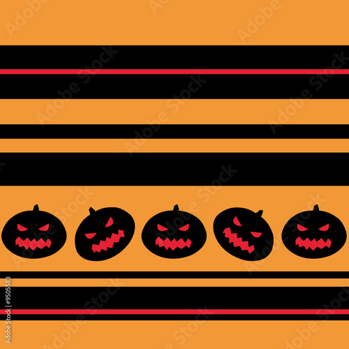 vector halloween striped background with pumpkins