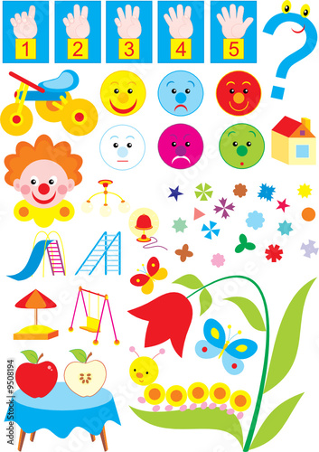 Simple objects for kindergarten