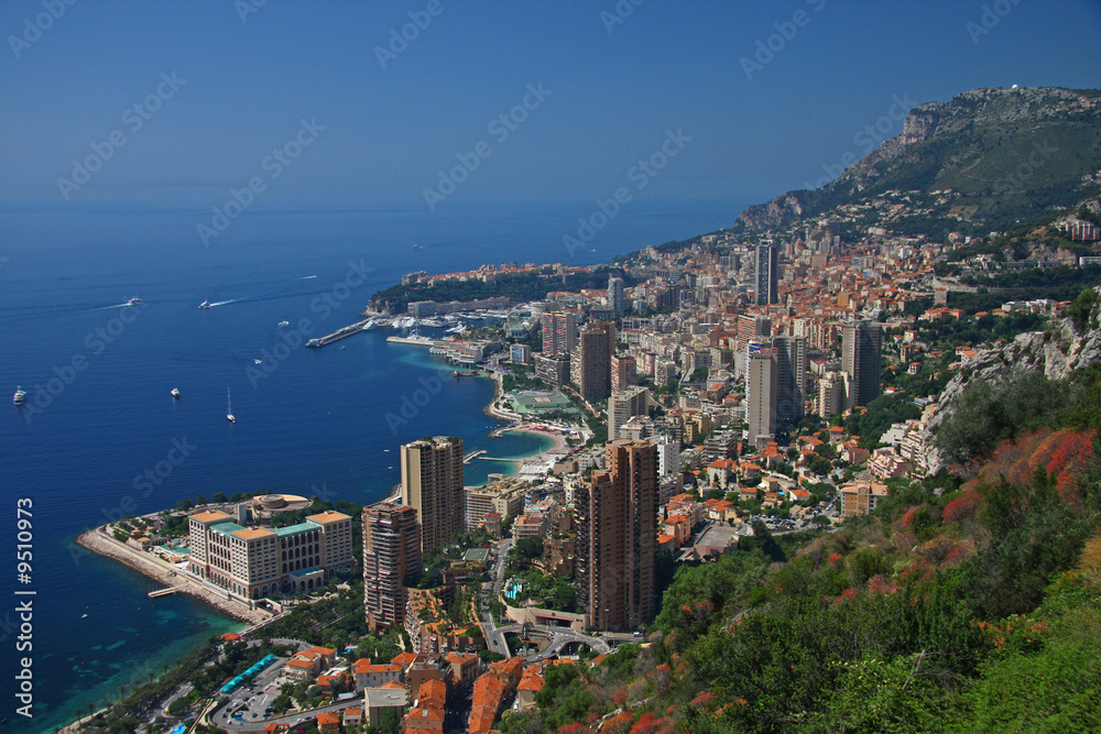 Vue aérienne de Monaco