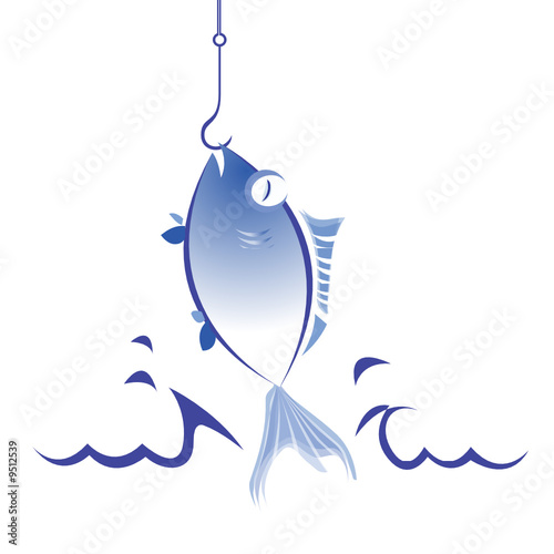 Fish on a hook