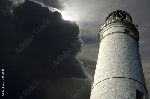 Lighthouse with storm approaching
