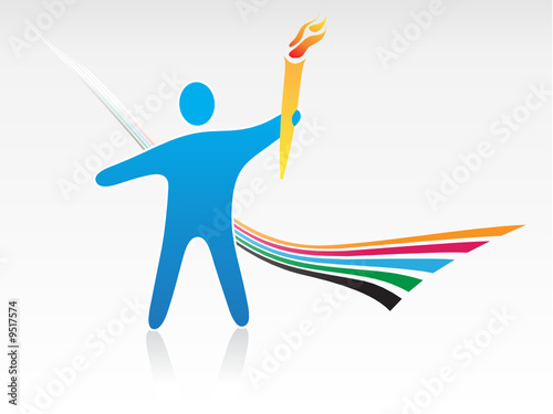 Olympic leader carrying the torch