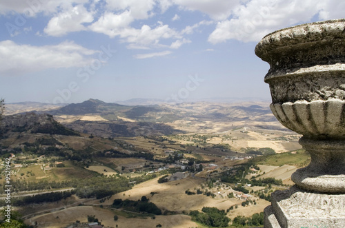 Quadro su tela panorama d'Enna, Sicile