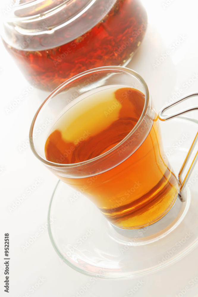 Cup of tea and teapot Cup of tea and teapot