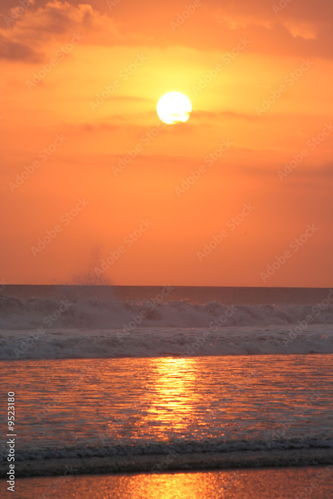 Coucher de soleil à Bali - Plage Kuta Beach