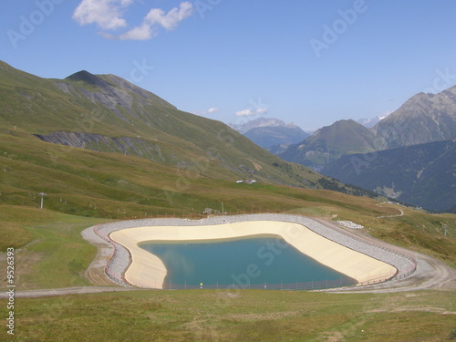 Retenue d'eau pour canons à neige