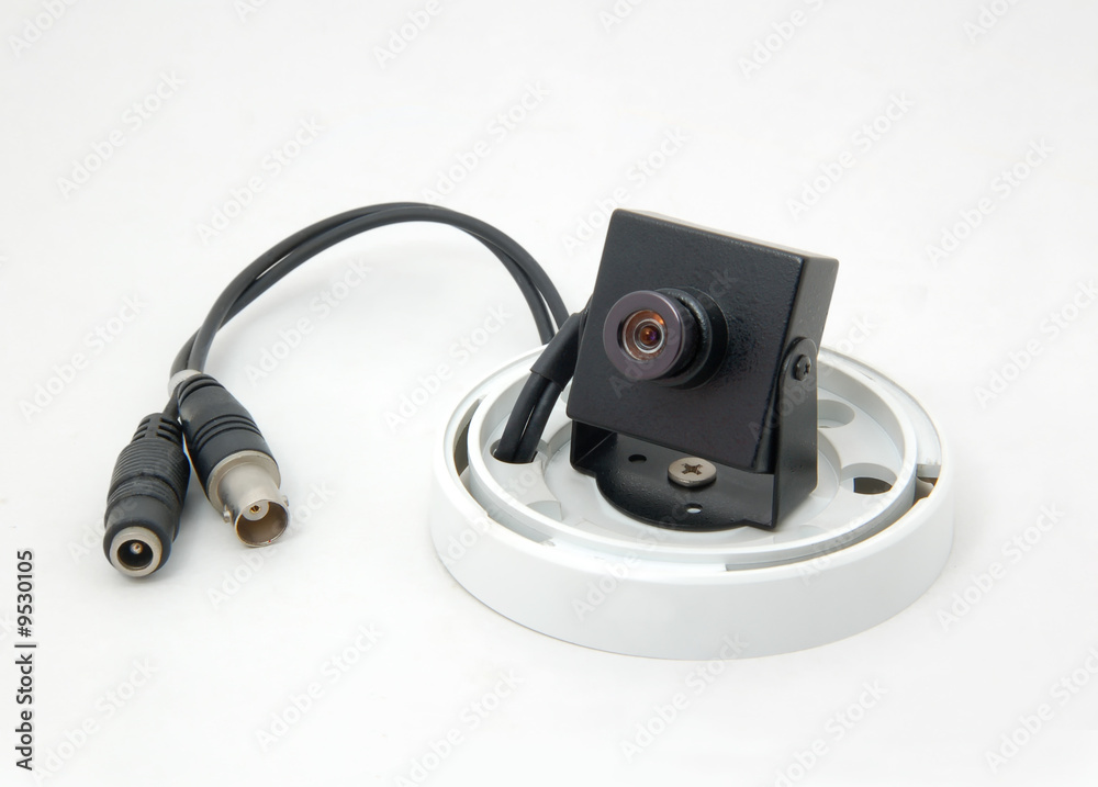 Monitoring camera without protective covering in the studio Monitoring camera without protective covering in the studio