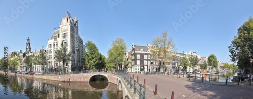 Photography Amsterdam cityview with the Westerkerk in the Netherlands
