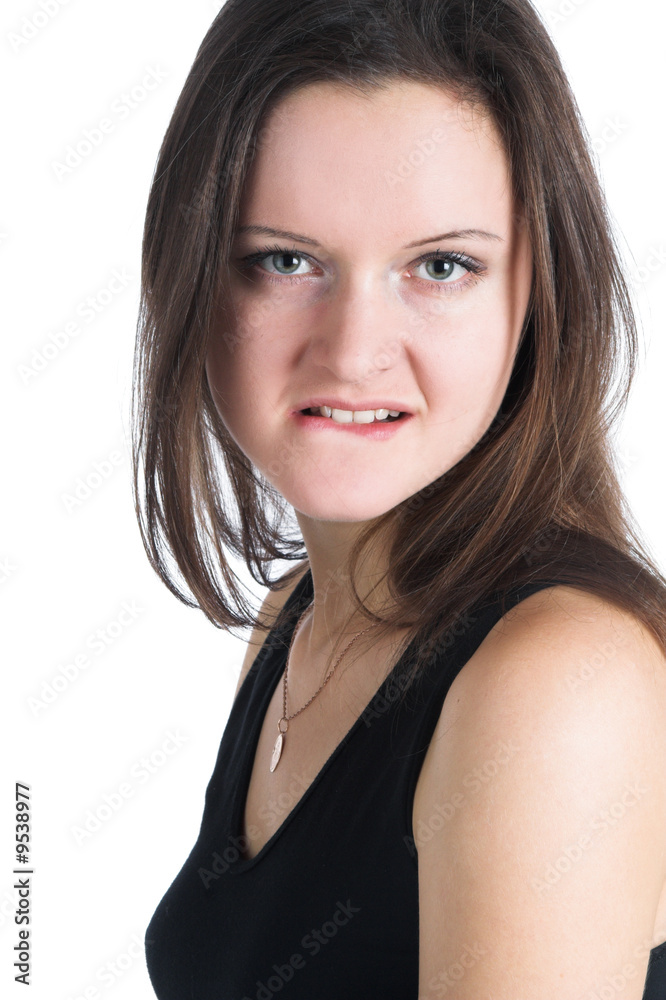 Beautiful sexy woman on white isolated background Beautiful sexy woman on white isolated background