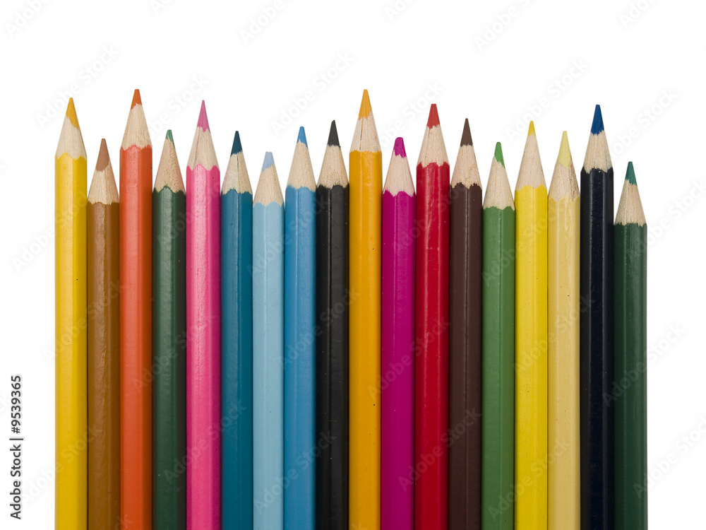 Colour pencils isolated on a white background Colour pencils isolated on a white background