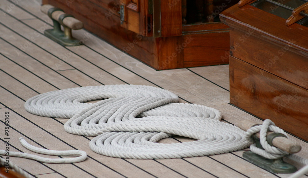 Obraz premium gréement cordage blanc