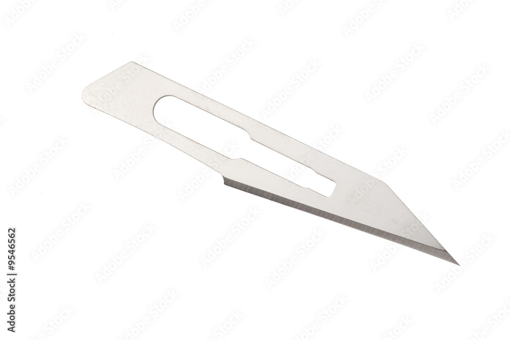 Stainless steel scalpel used for surgery - Isolated images Stainless steel scalpel used for surgery - Isolated images
