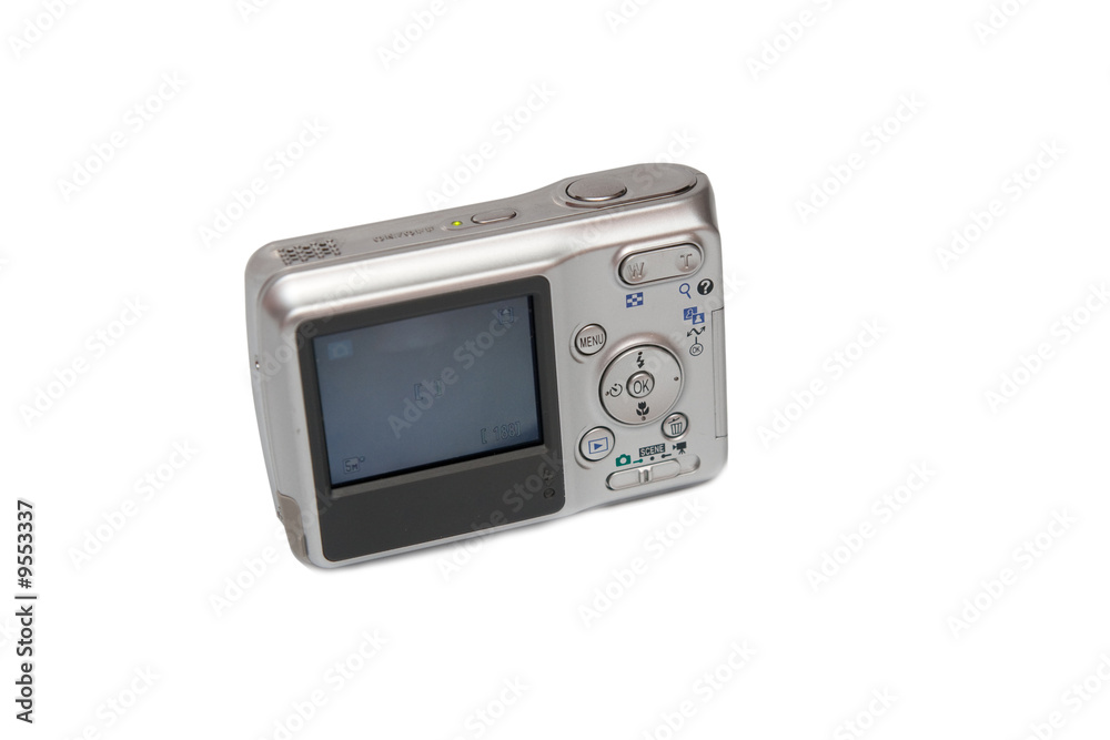 Fototapeta premium modern digital camera isolated on white