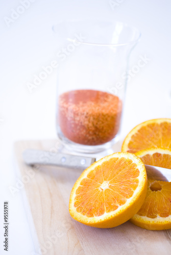 Fototapeta Naklejka Na Ścianę i Meble -  Fresh fruit, a tropical orange on white backgroud