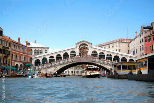 Bridge Rialto. Grand canal in Venice. Italy © Evgenia