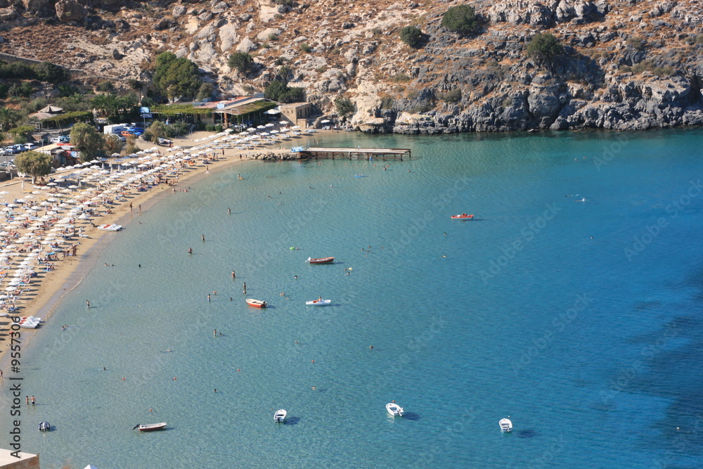 Obraz premium Plage - Rhodes - Lindos - Grèce